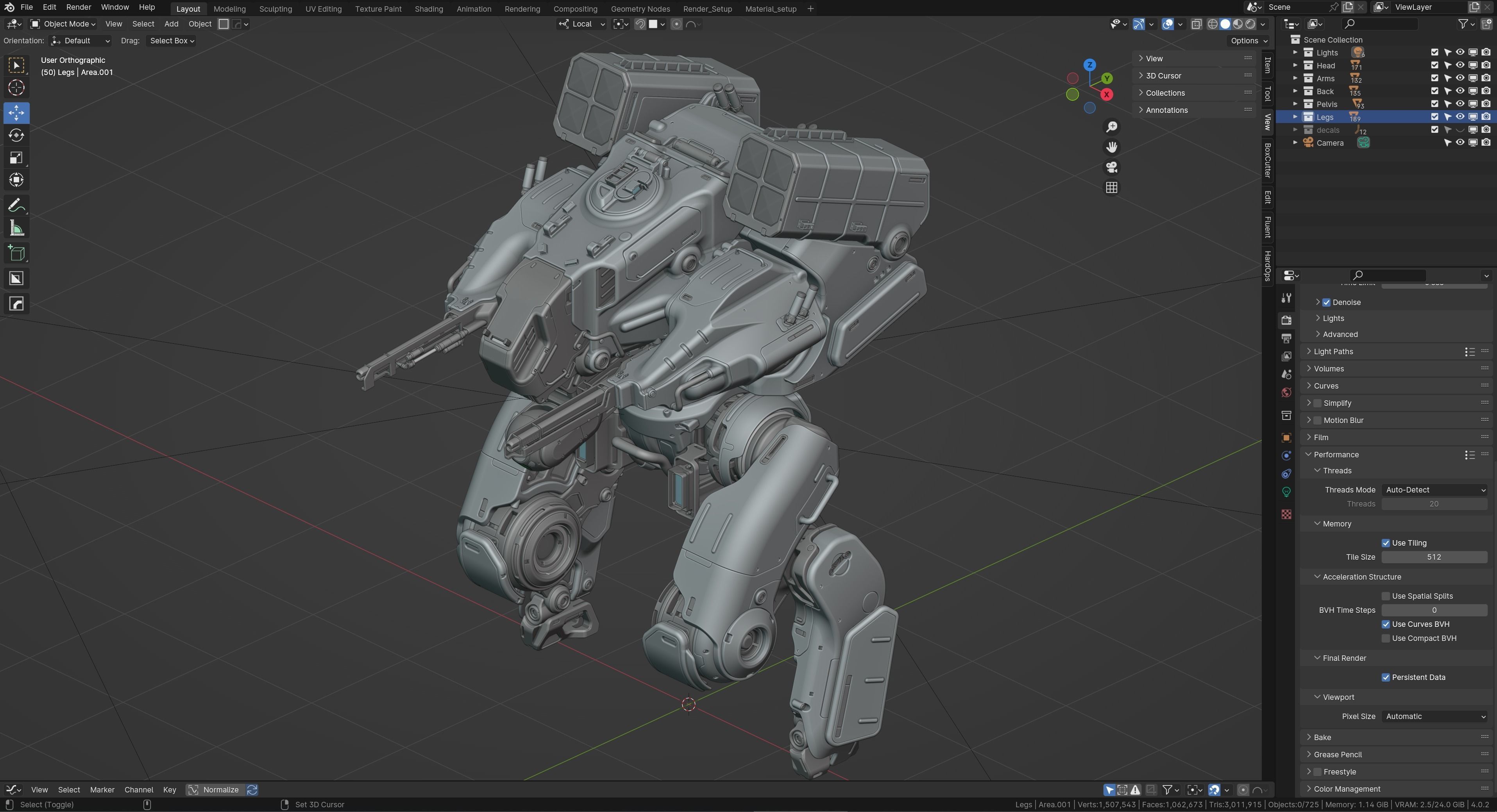 Warrior Mech 3D model_11
