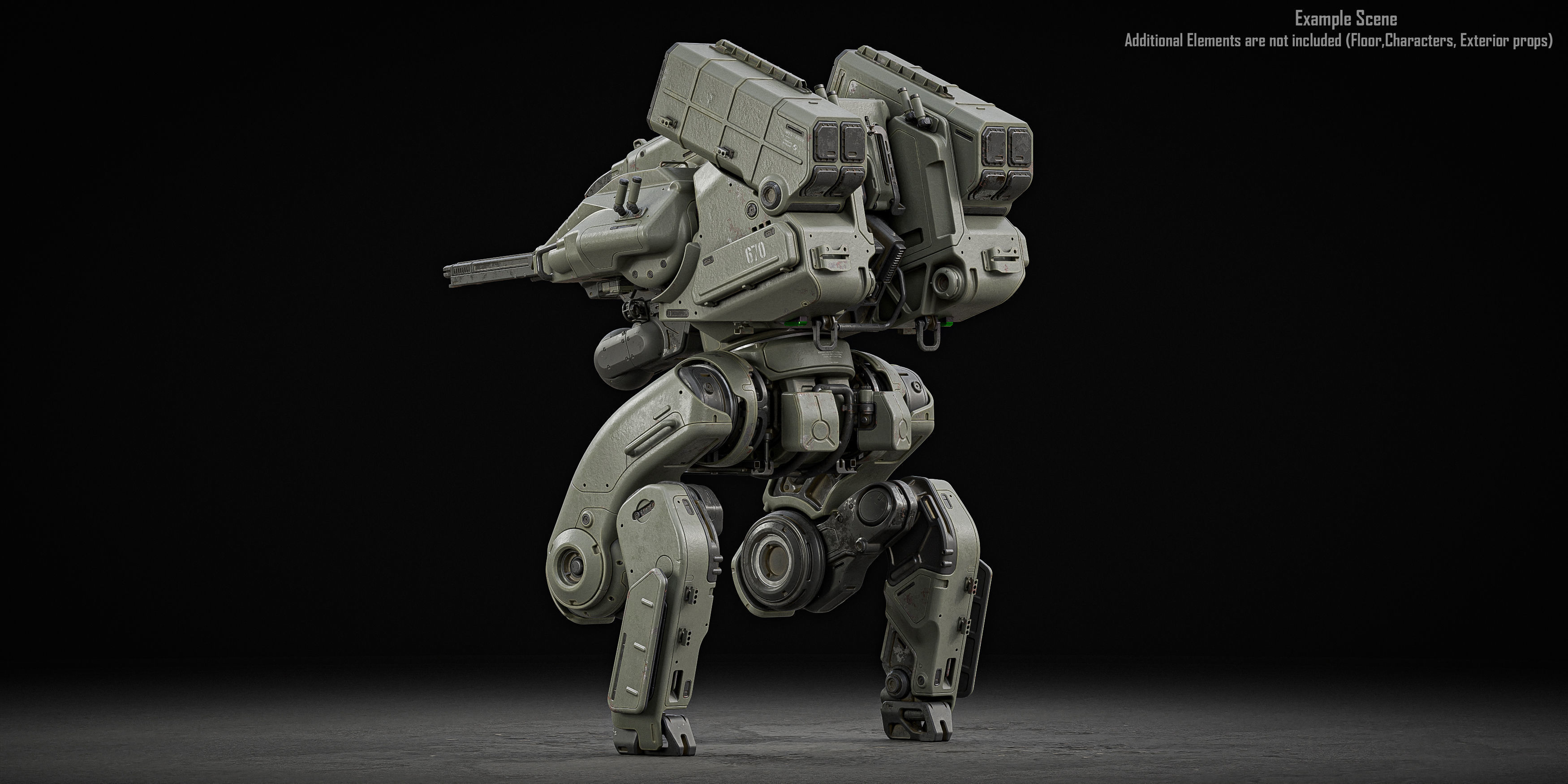 Warrior Mech 3D model_2