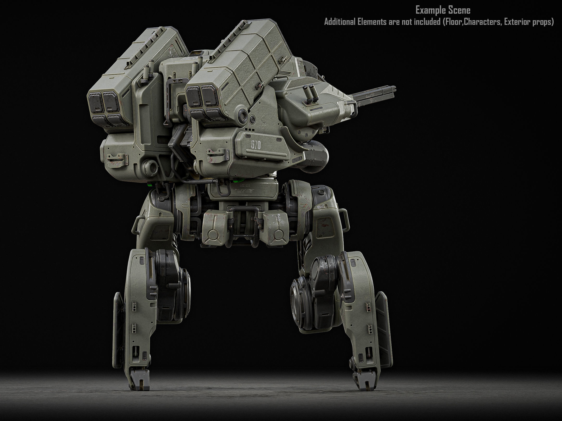 Warrior Mech 3D model_6