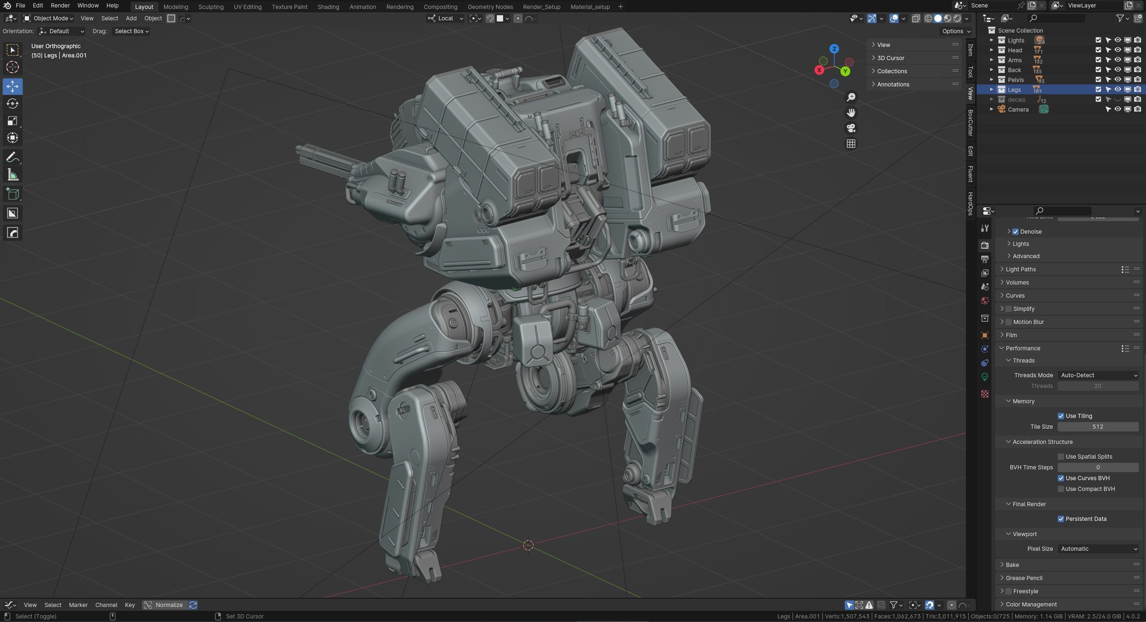 Warrior Mech 3D model_12