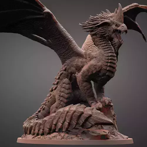 Ancient Blue Dragon  3D print model