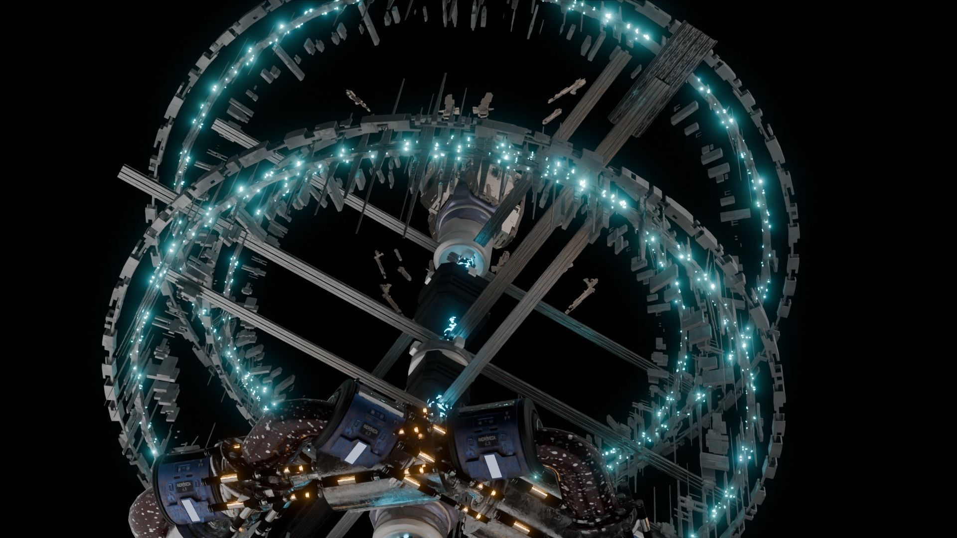 space station sci fi 3D model_3