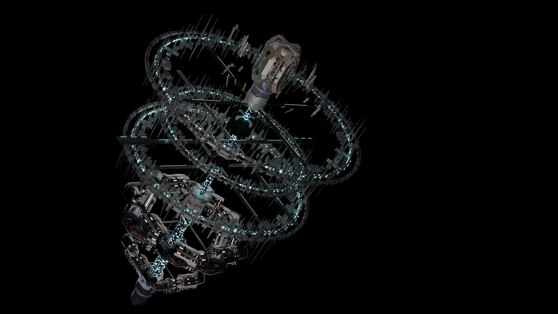 space station sci fi 3D model_7