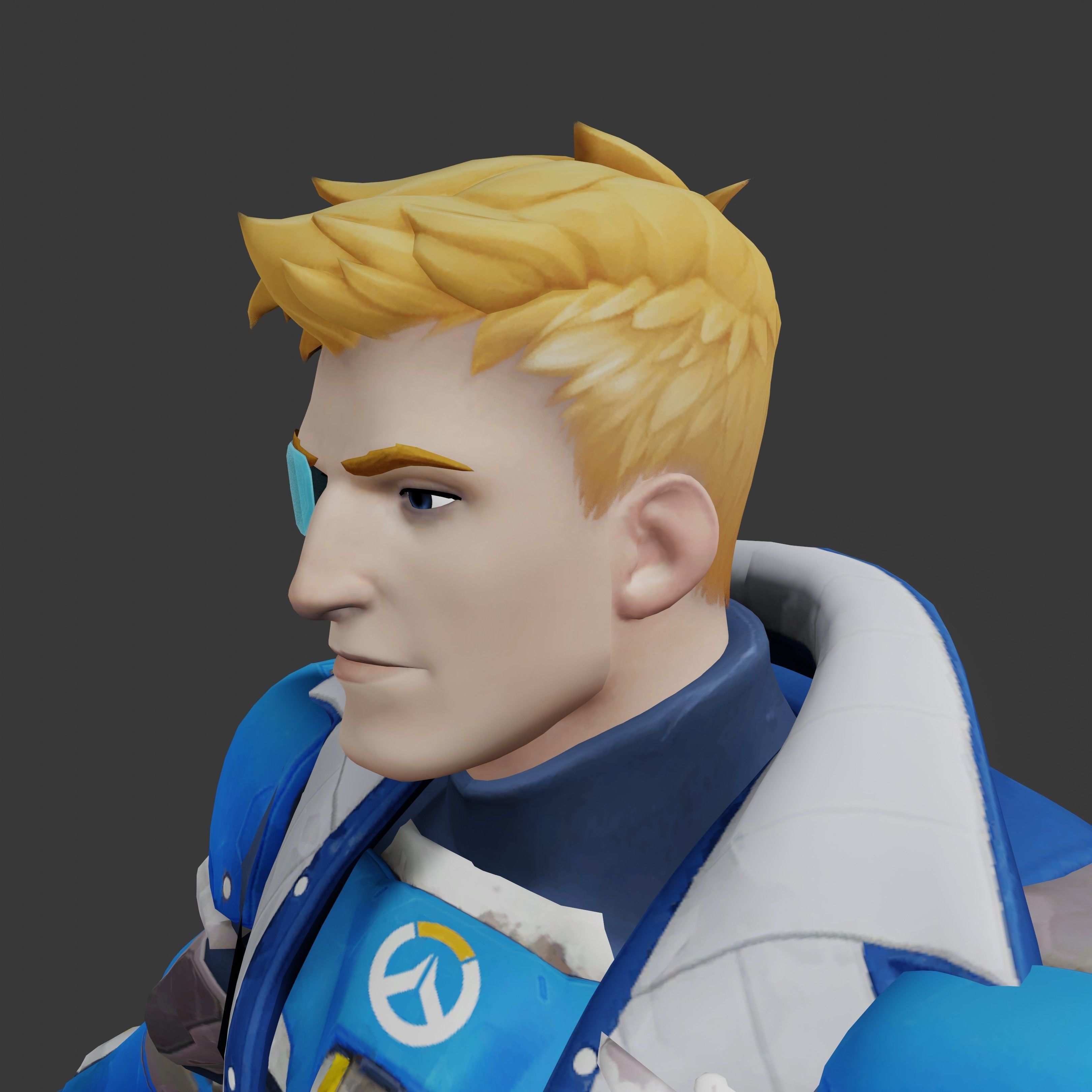 Strike Commander Aka soldier 76 Low-poly 3D model_19