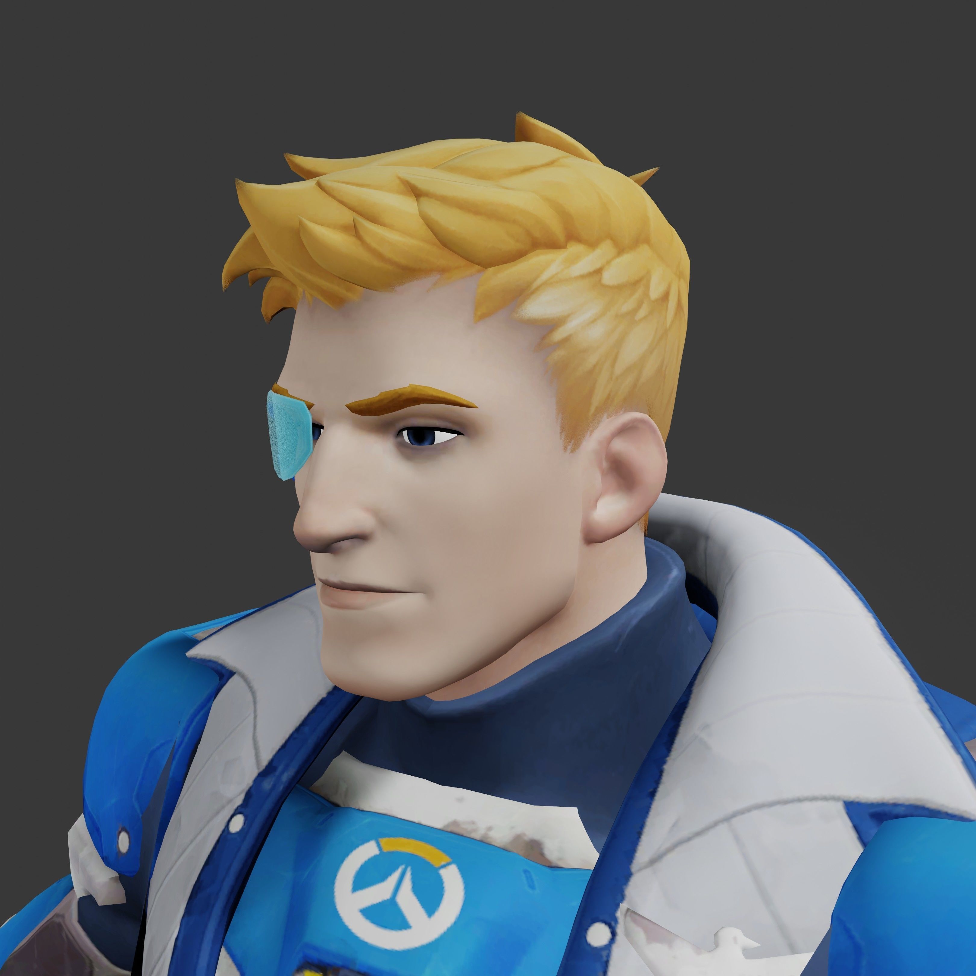 Strike Commander Aka soldier 76 Low-poly 3D model_20