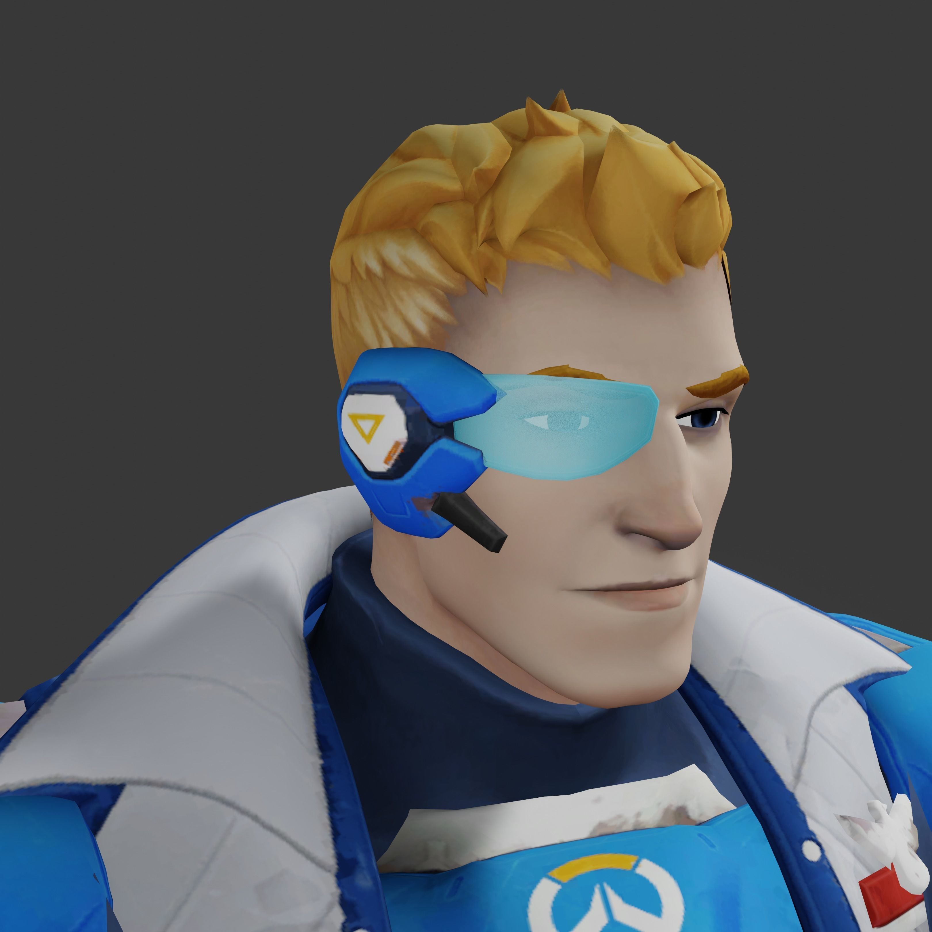 Strike Commander Aka soldier 76 Low-poly 3D model_6