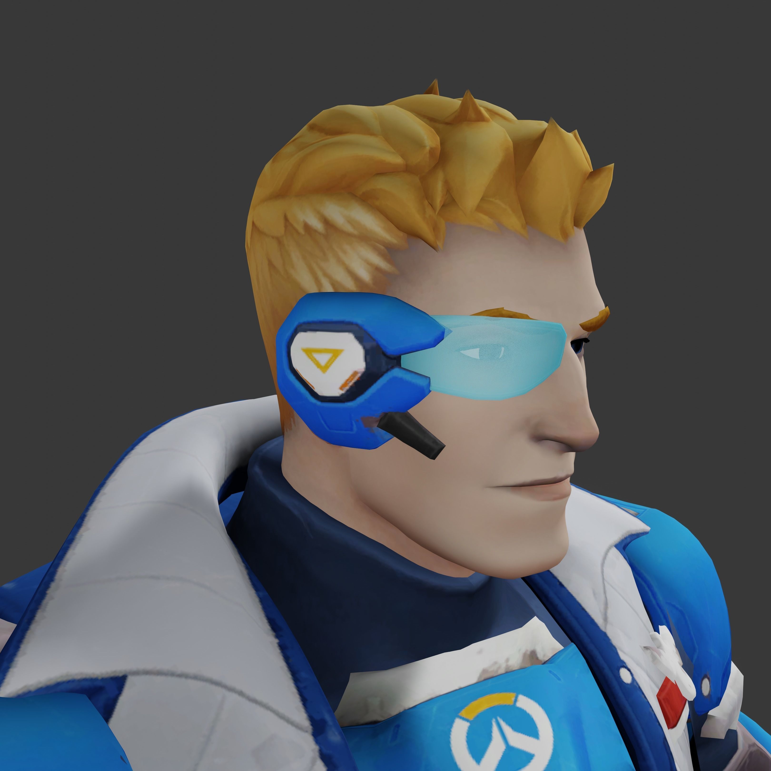 Strike Commander Aka soldier 76 Low-poly 3D model_7