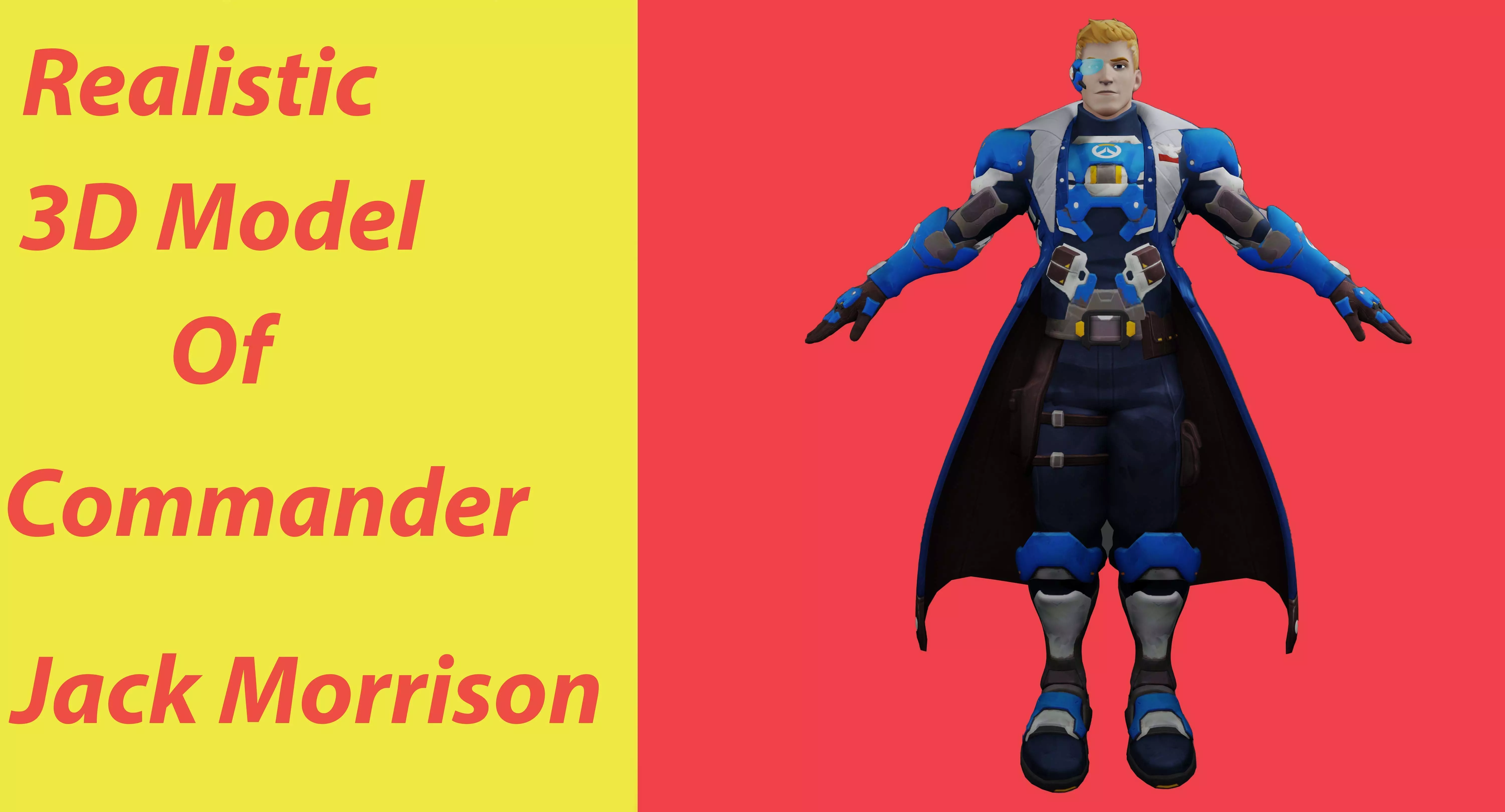 Strike Commander Aka soldier 76 Low-poly 3D model_0