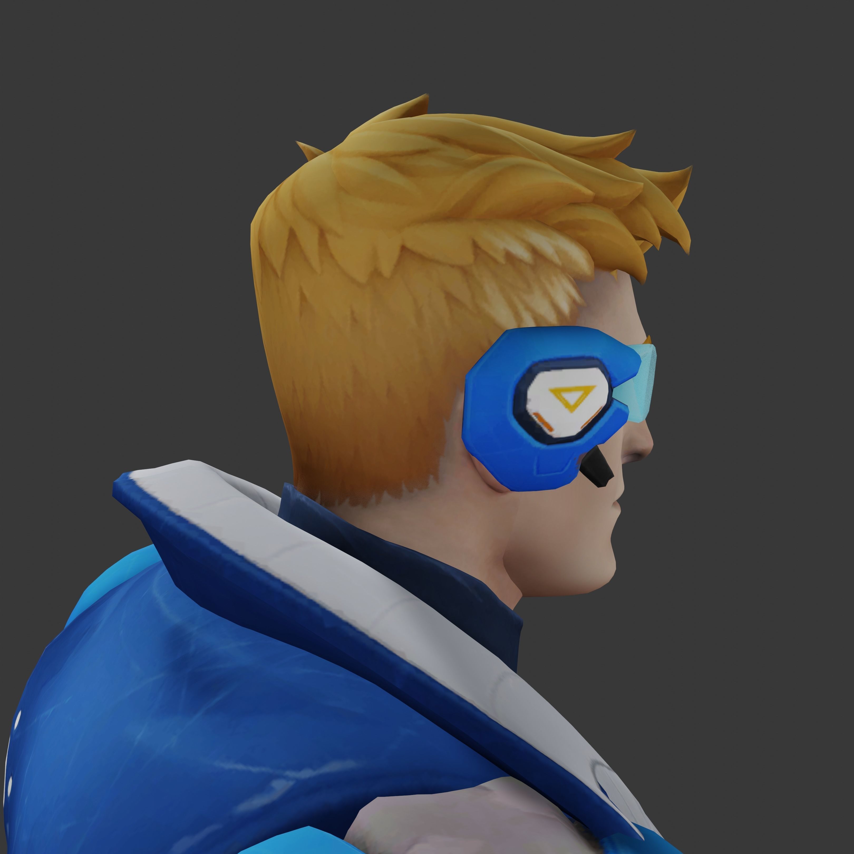 Strike Commander Aka soldier 76 Low-poly 3D model_10