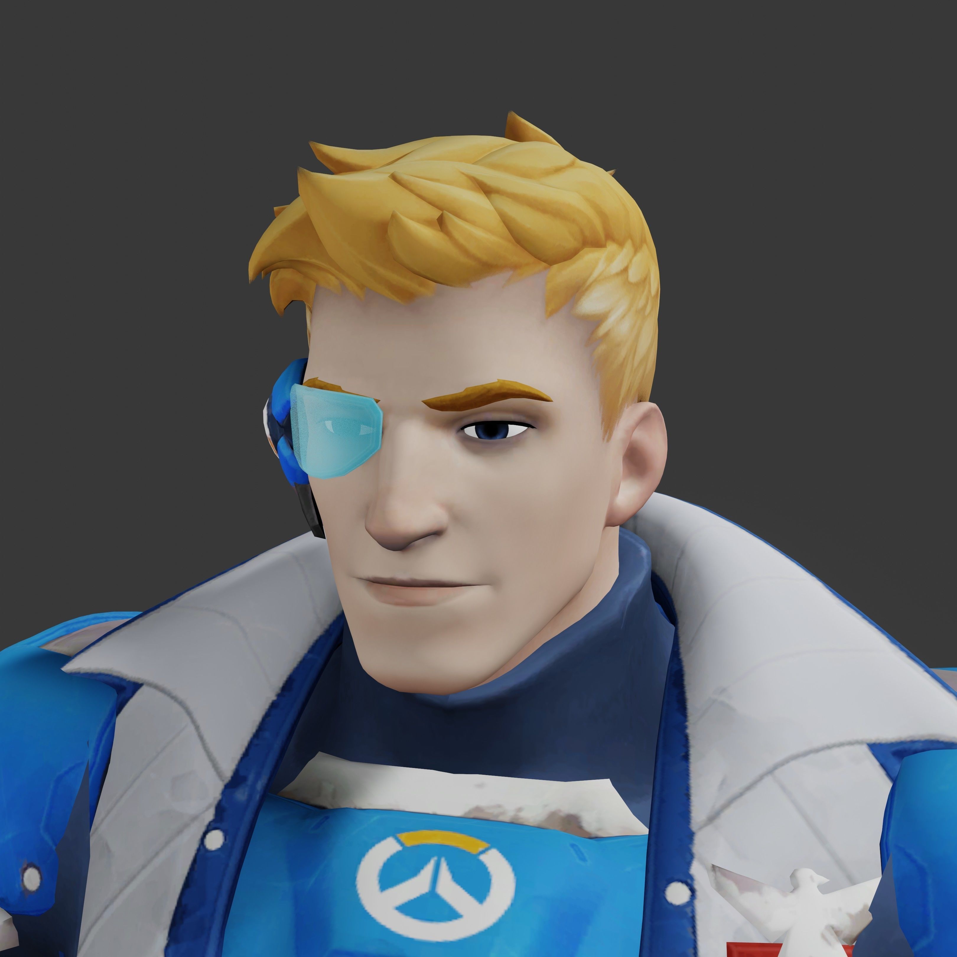 Strike Commander Aka soldier 76 Low-poly 3D model_22