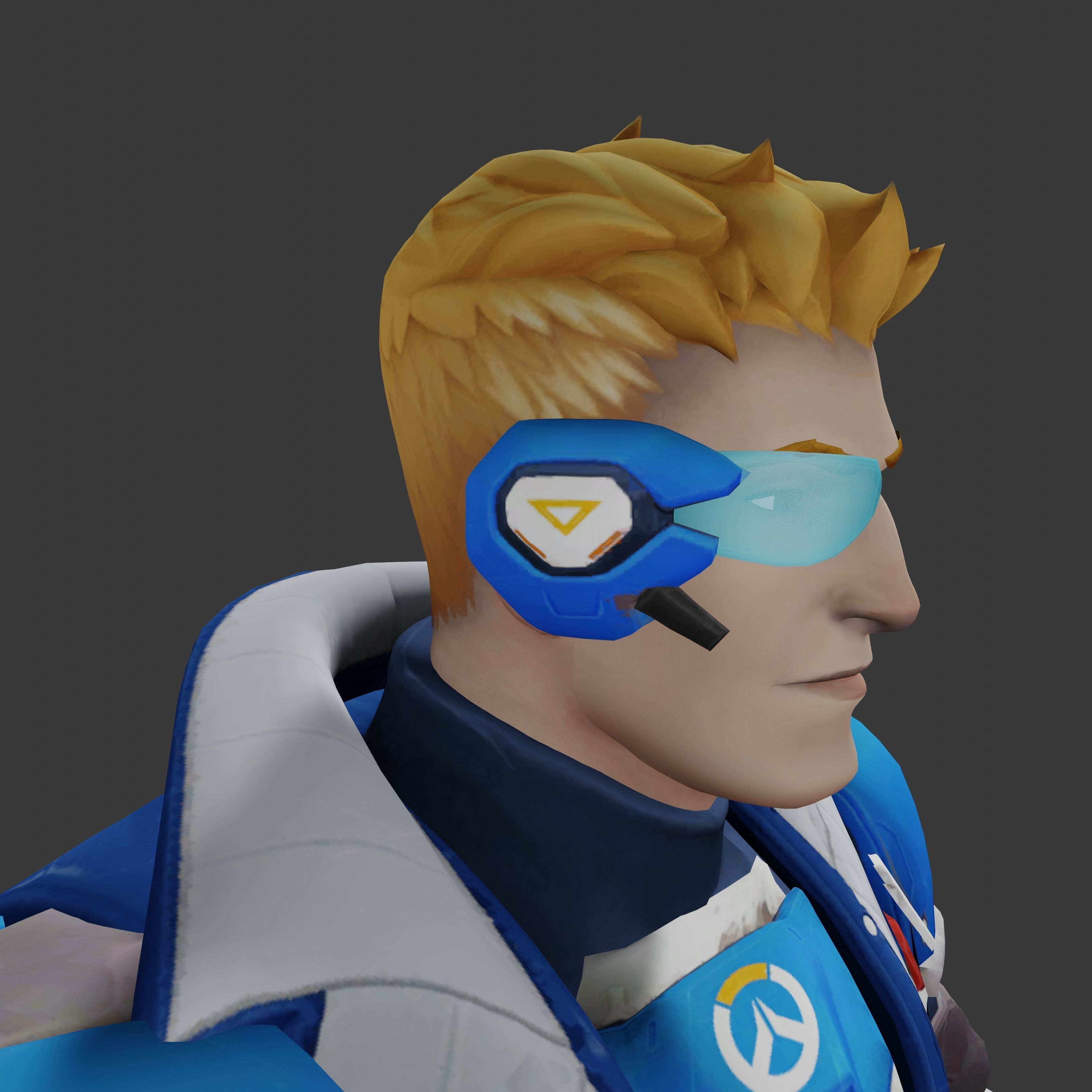 Strike Commander Aka soldier 76 Low-poly 3D model_8