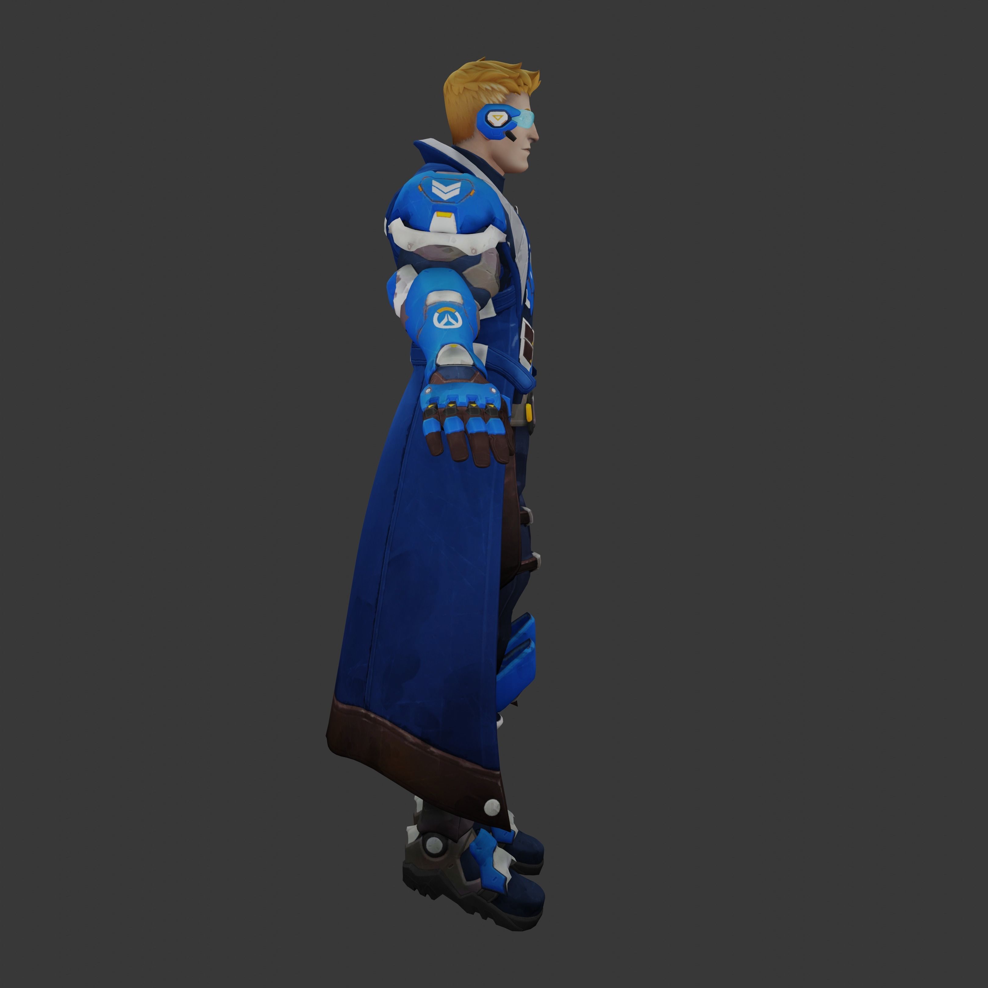 Strike Commander Aka soldier 76 Low-poly 3D model_2