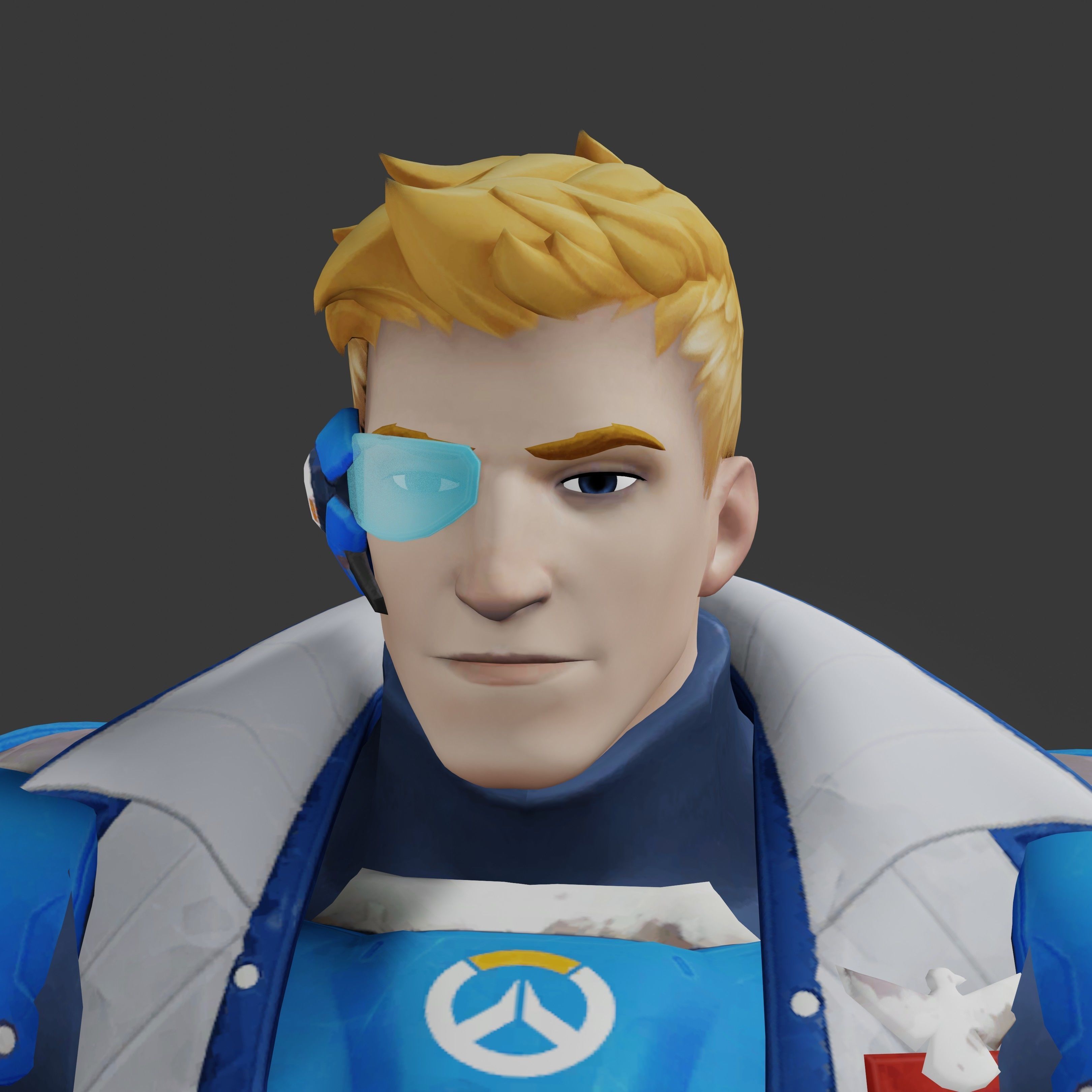 Strike Commander Aka soldier 76 Low-poly 3D model_23