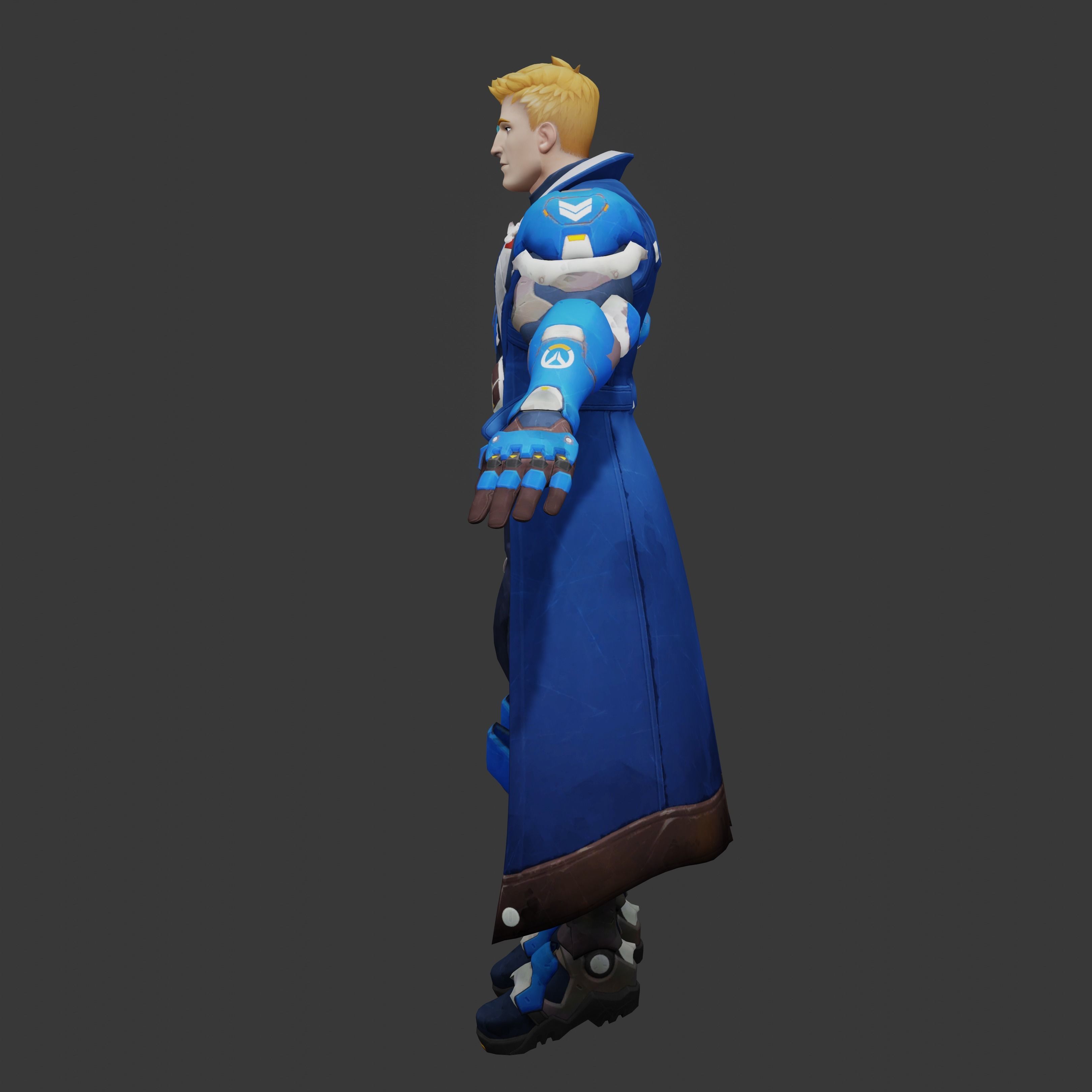 Strike Commander Aka soldier 76 Low-poly 3D model_4