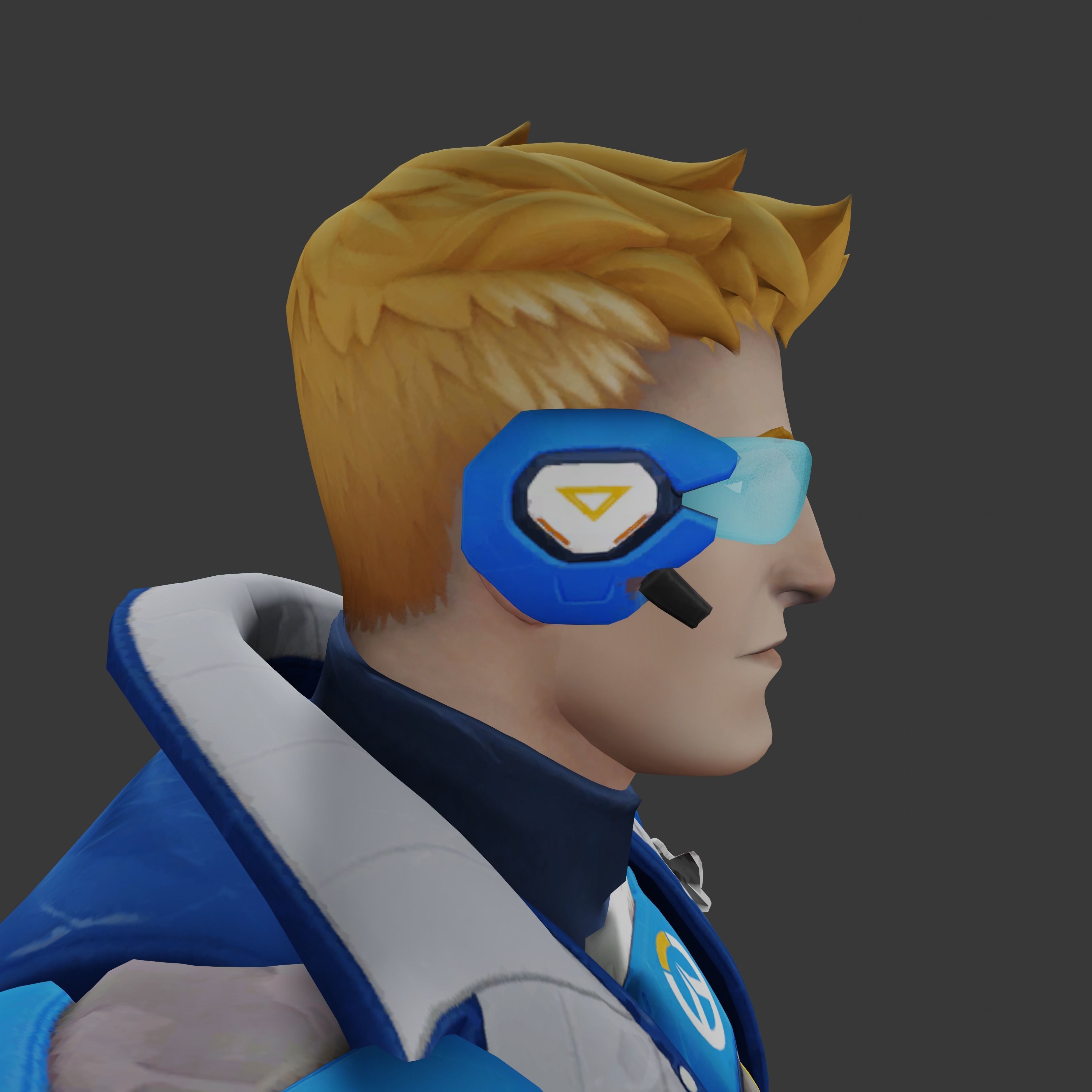 Strike Commander Aka soldier 76 Low-poly 3D model_9