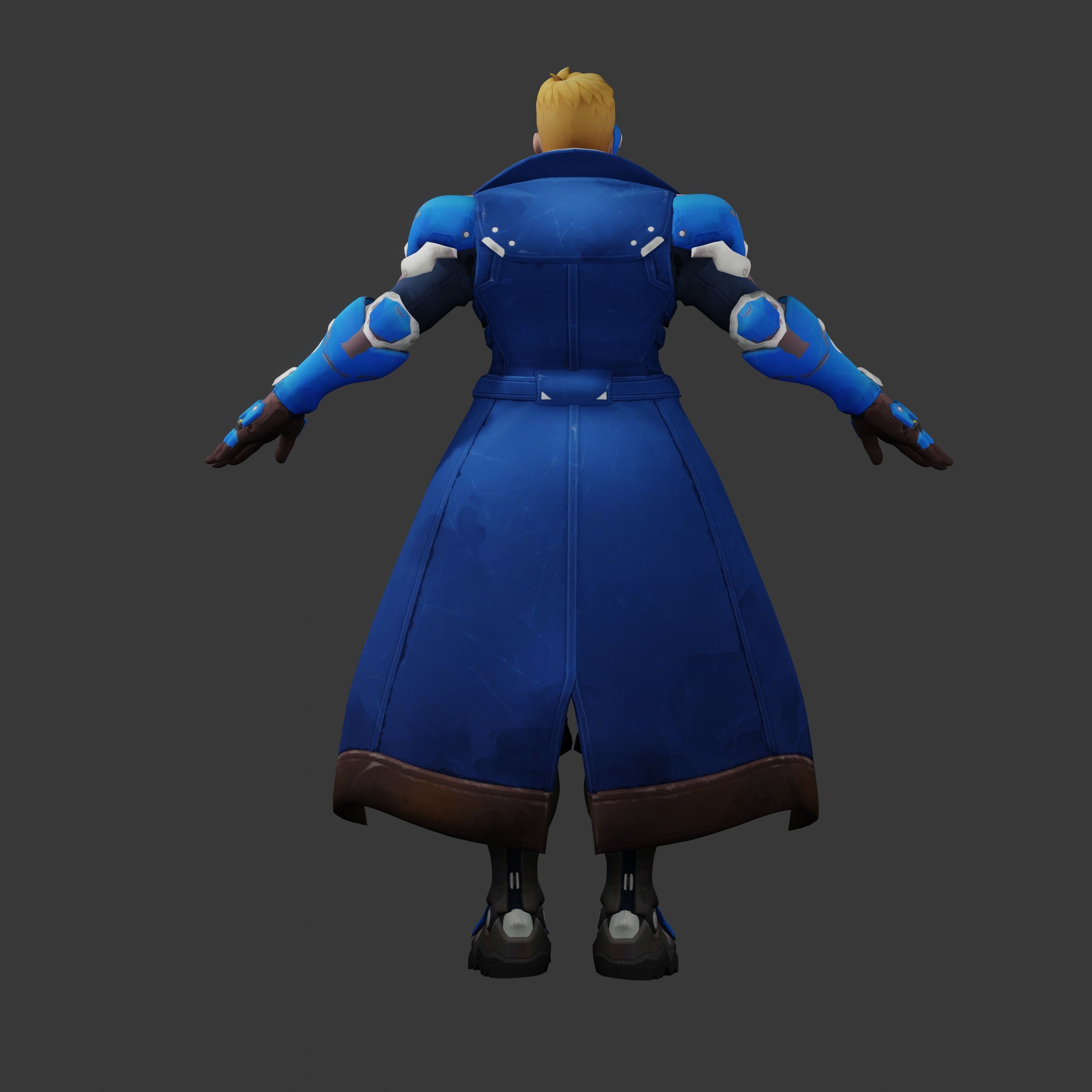 Strike Commander Aka soldier 76 Low-poly 3D model_3