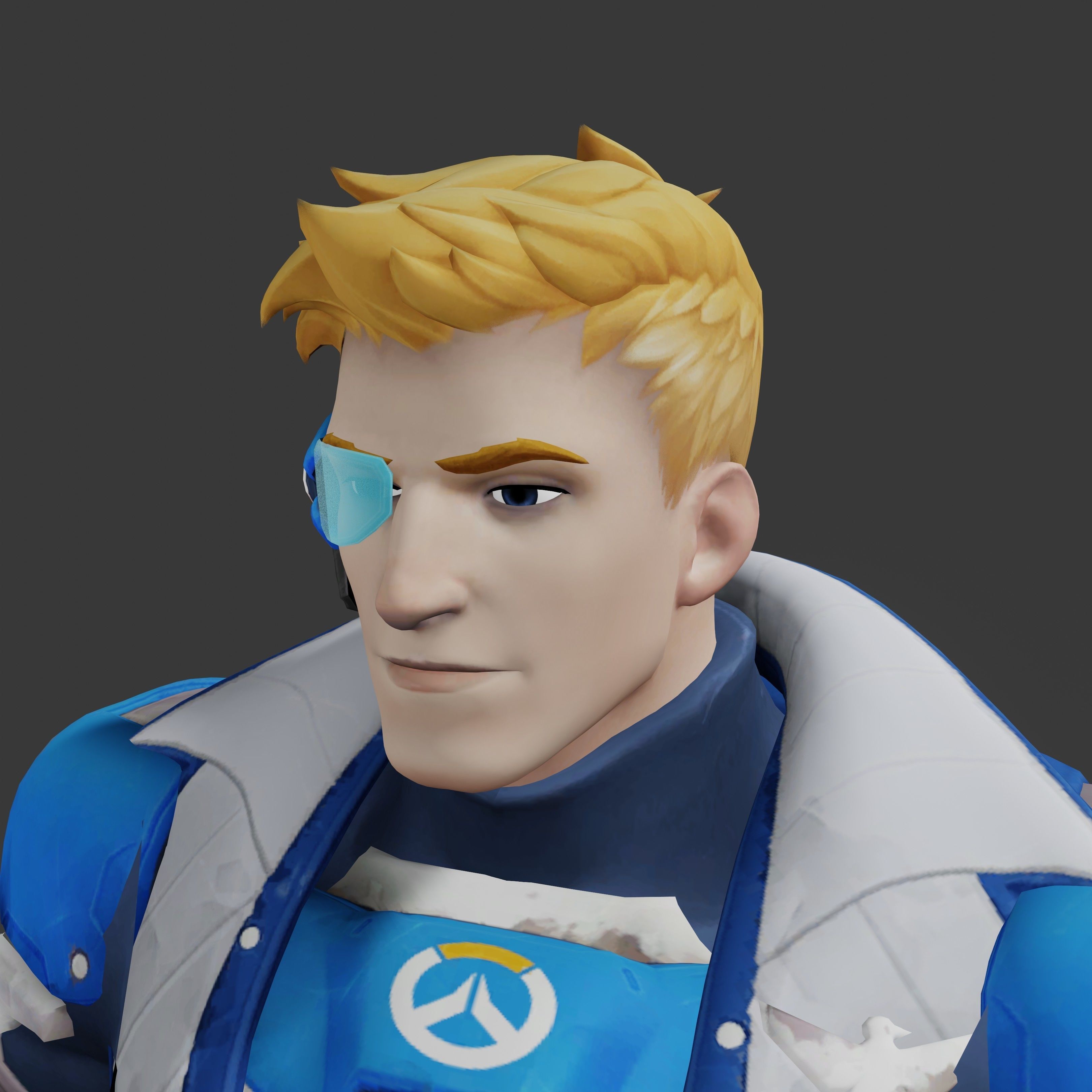 Strike Commander Aka soldier 76 Low-poly 3D model_21
