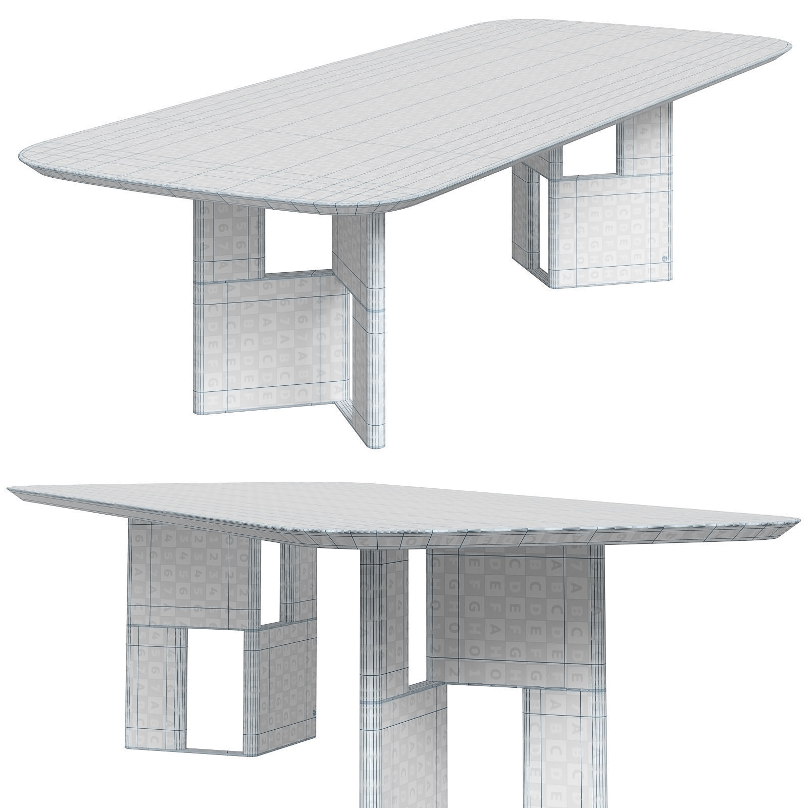 Morica Design Tetris dining table 3D model_7