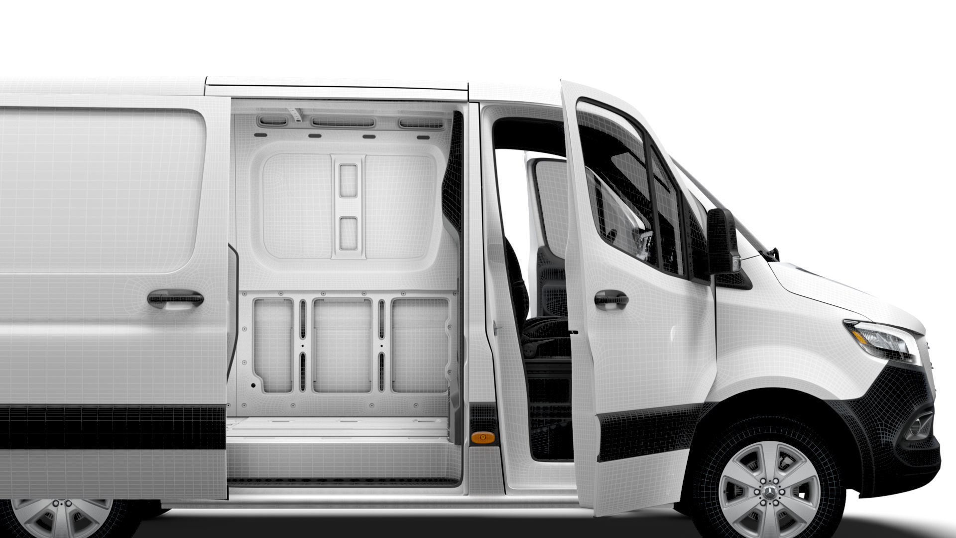 Mercedes Benz eSprinter Panel Van L1H1 FWD HQ Interior 2024 3D model_15