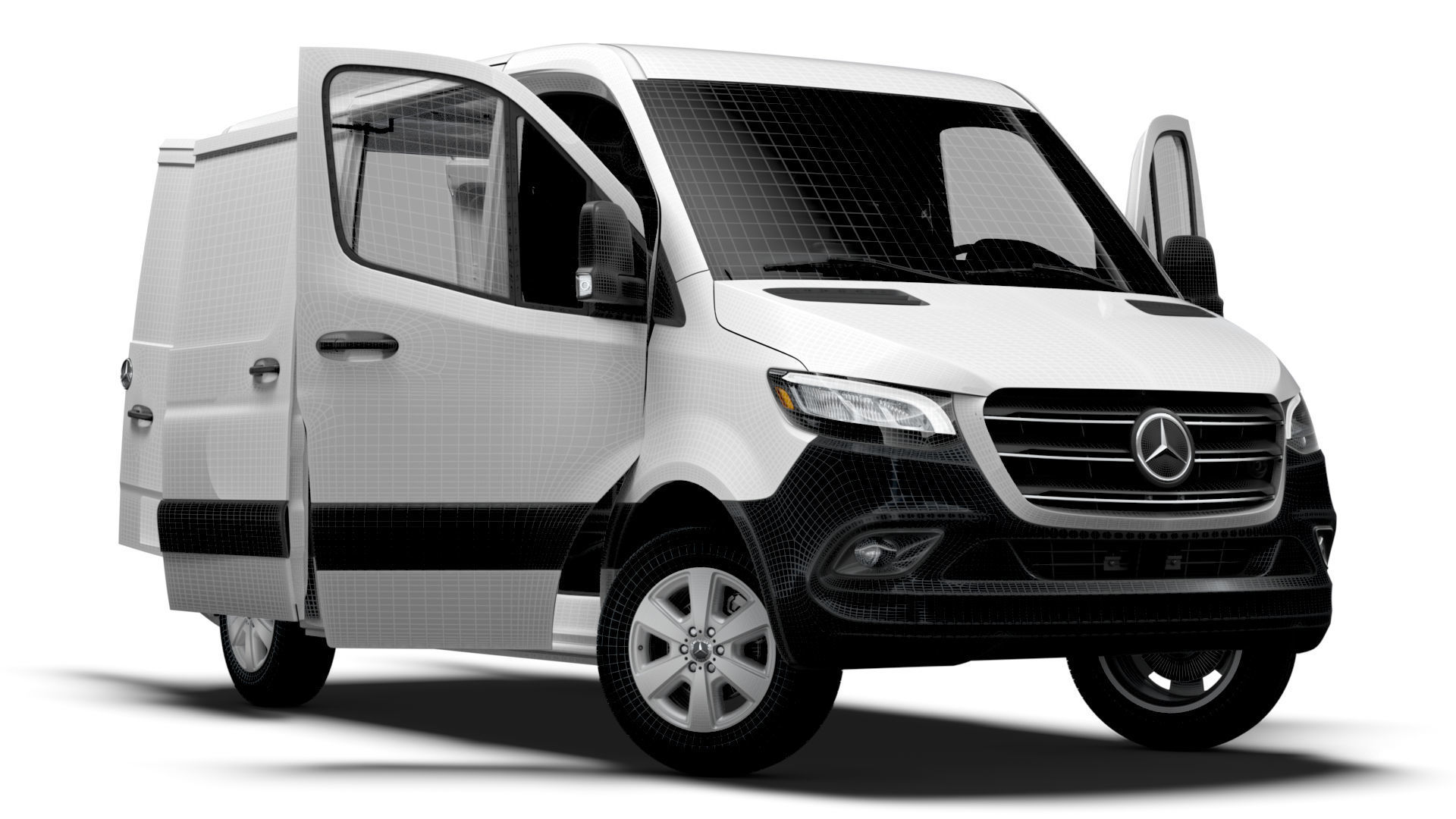 Mercedes Benz eSprinter Panel Van L1H1 FWD HQ Interior 2024 3D model_14