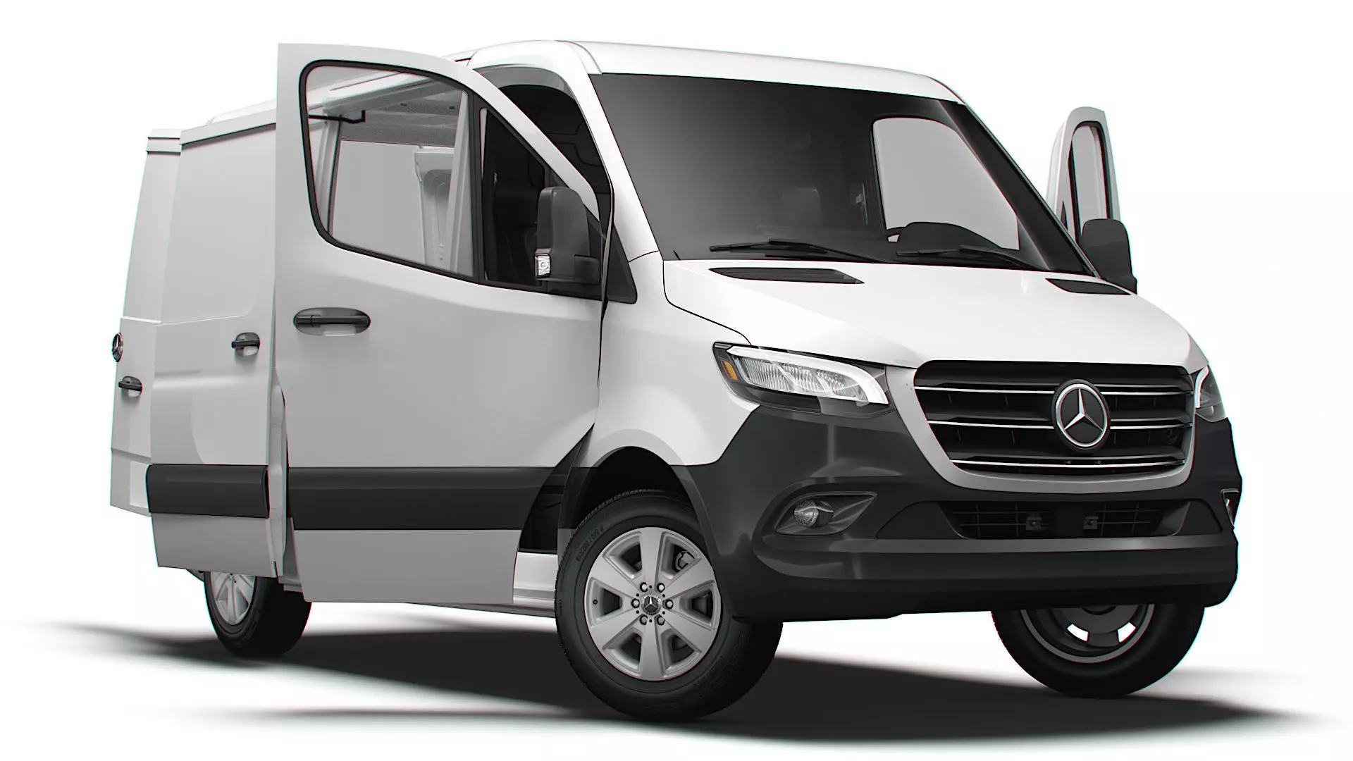 Mercedes Benz eSprinter Panel Van L1H1 FWD HQ Interior 2024 3D model_0