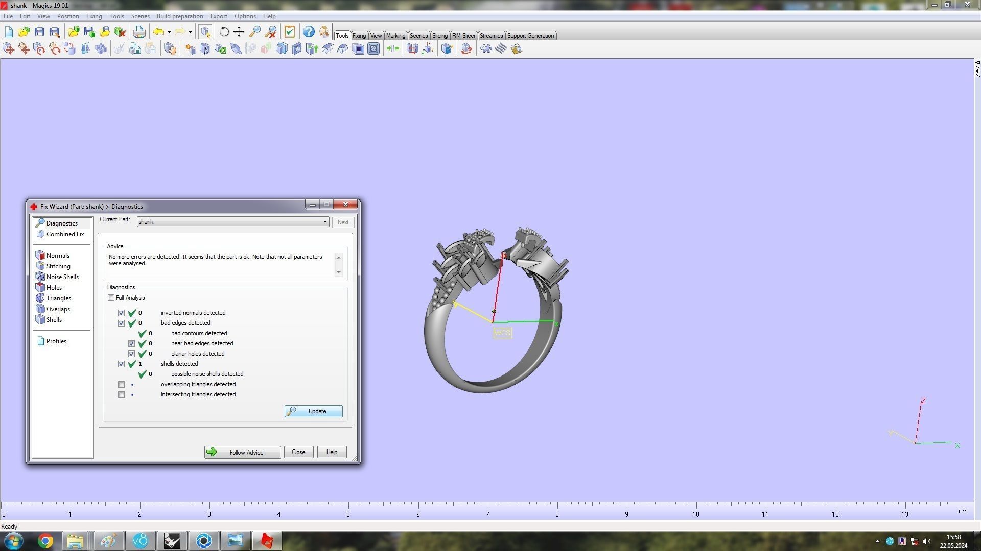 Marquise And Emerald Grape Ring 3D print model_11