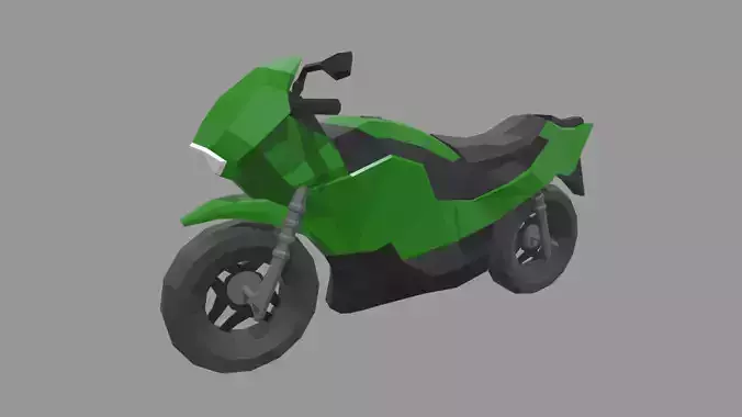 Low Poly Motorbike 05