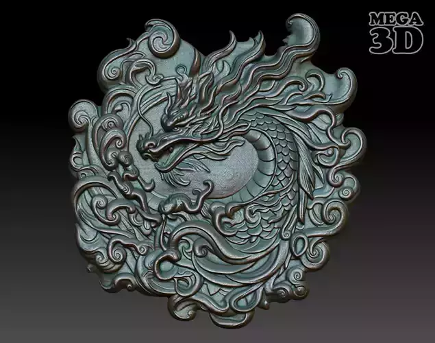 Dragon Pendant basrelief 240521 10