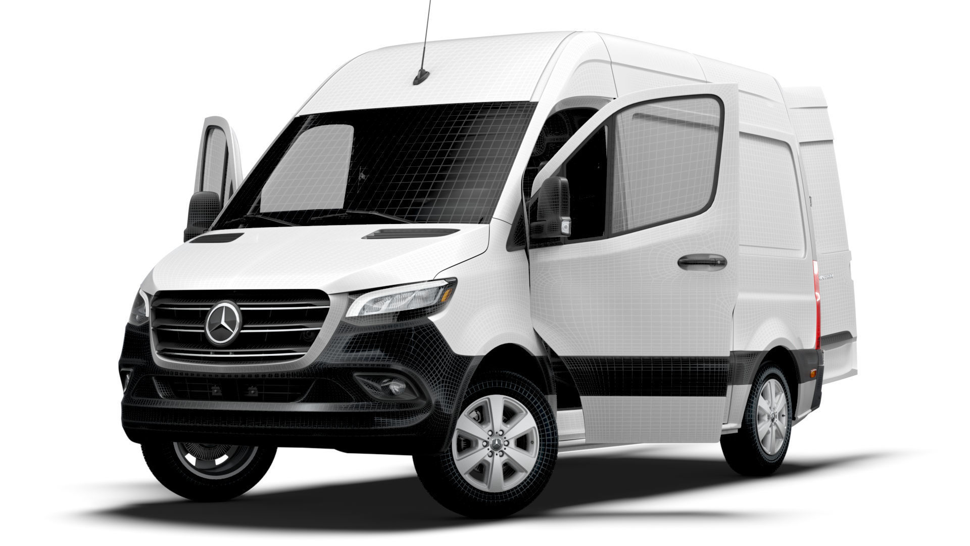 Mercedes Benz eSprinter Panel Van L1H2 FWD HQ Interior 2024 3D model_22