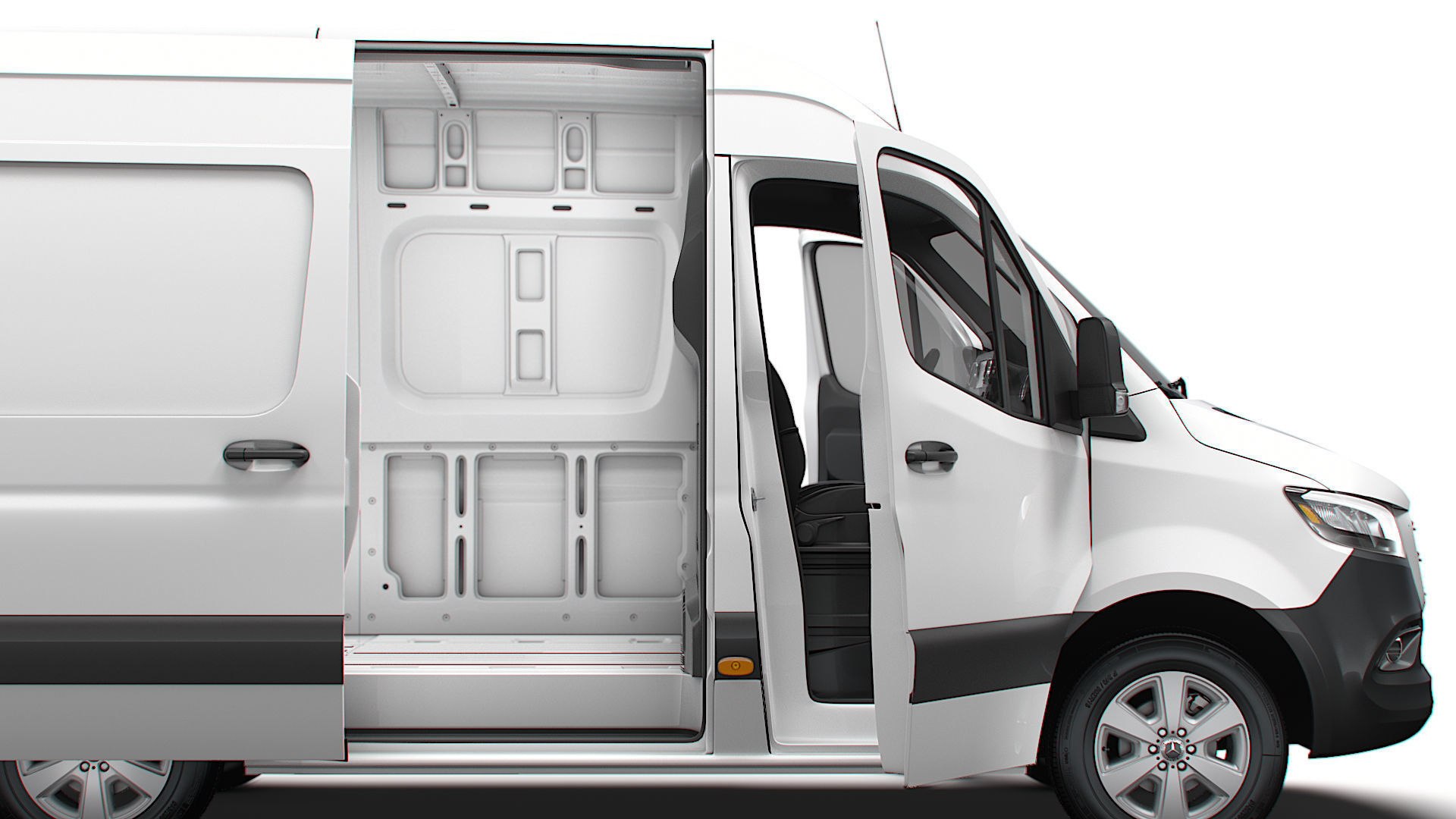 Mercedes Benz eSprinter Panel Van L1H2 FWD HQ Interior 2024 3D model_1