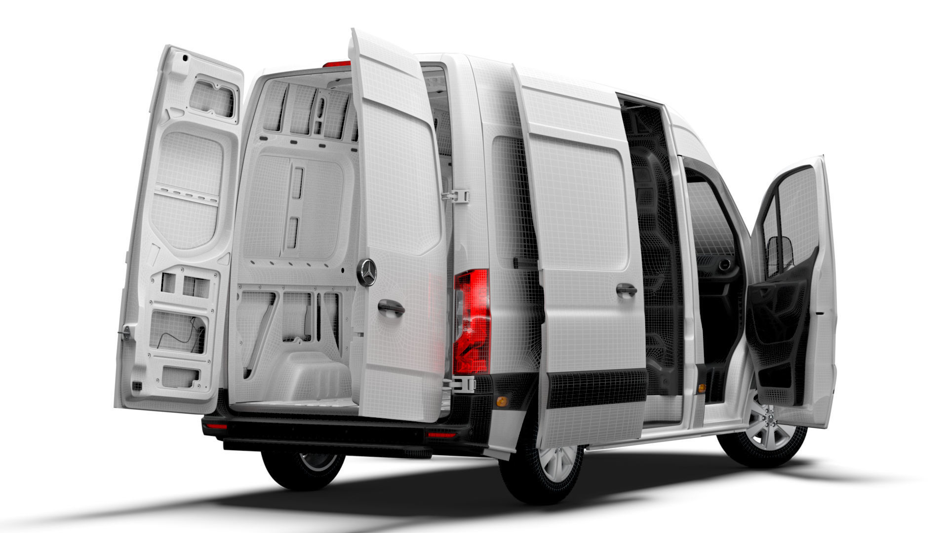 Mercedes Benz eSprinter Panel Van L1H2 FWD HQ Interior 2024 3D model_19