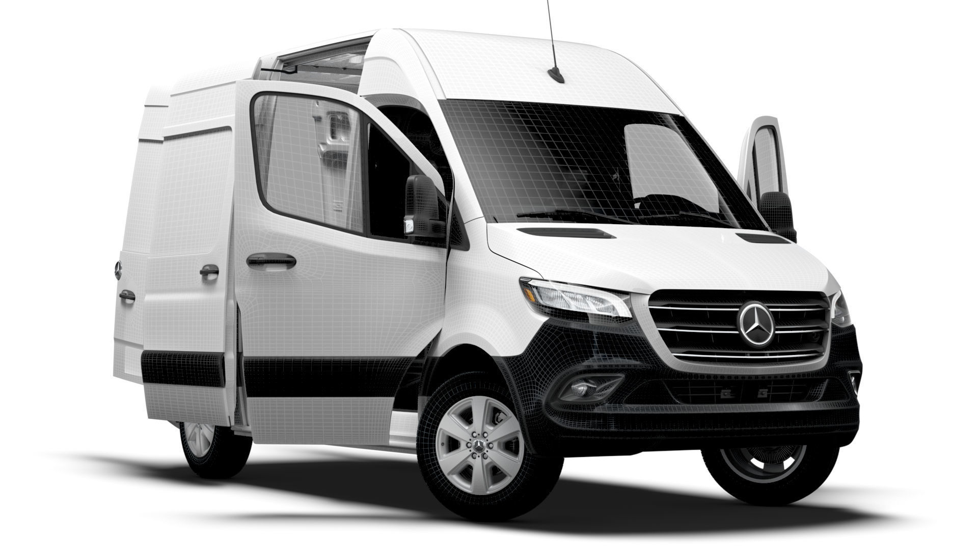 Mercedes Benz eSprinter Panel Van L1H2 FWD HQ Interior 2024 3D model_14