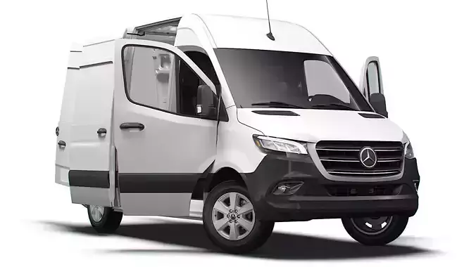 Mercedes Benz eSprinter Panel Van L1H2 FWD HQ Interior 2024 3D model