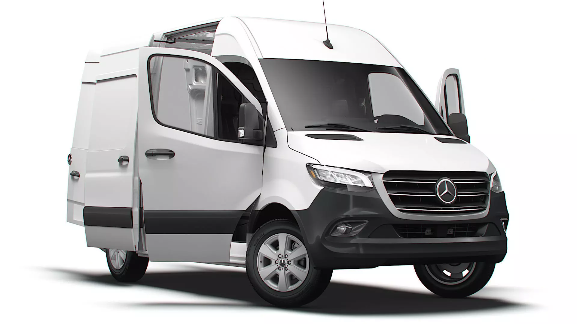 Mercedes Benz eSprinter Panel Van L1H2 FWD HQ Interior 2024 3D model_0