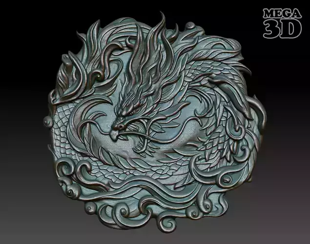 Dragon Pendant basrelief 240521 09