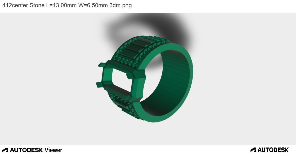 Men Ring With Emerald Cut Center Stone 3D print model_1