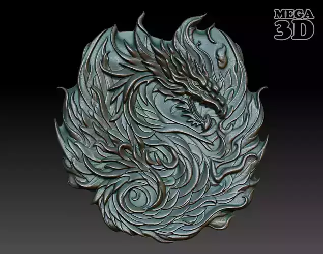 Dragon Pendant basrelief 240521 08