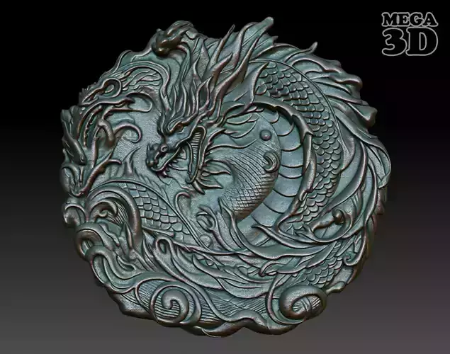 Dragon Pendant basrelief 240521 06
