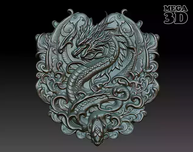 Dragon Pendant basrelief 240521 05