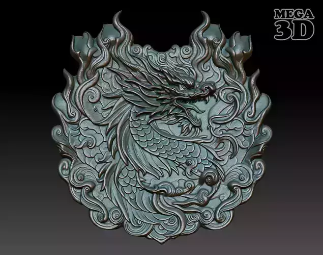 Dragon Pendant basrelief 240521 03