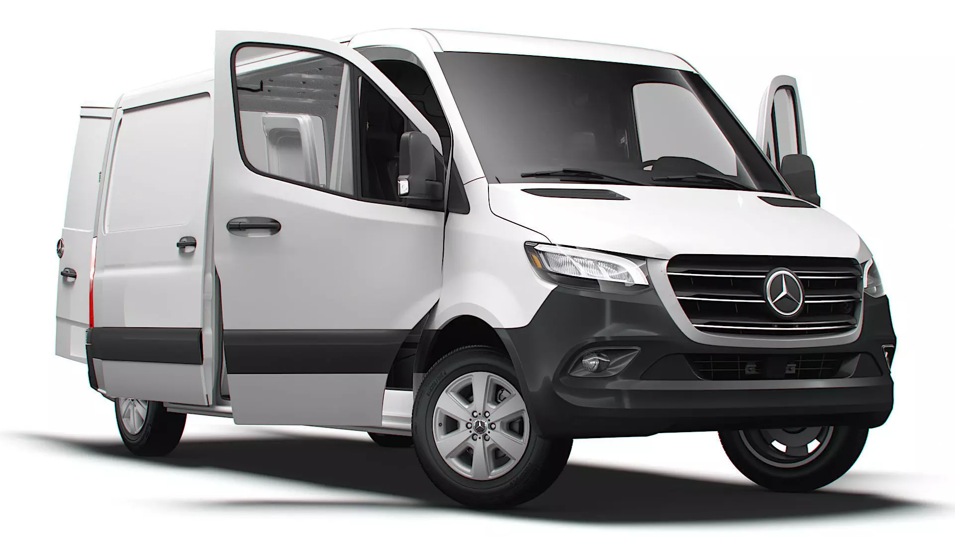 Mercedes Benz eSprinter Panel Van L2H1 FWD HQ Interior 2024 3D model_0