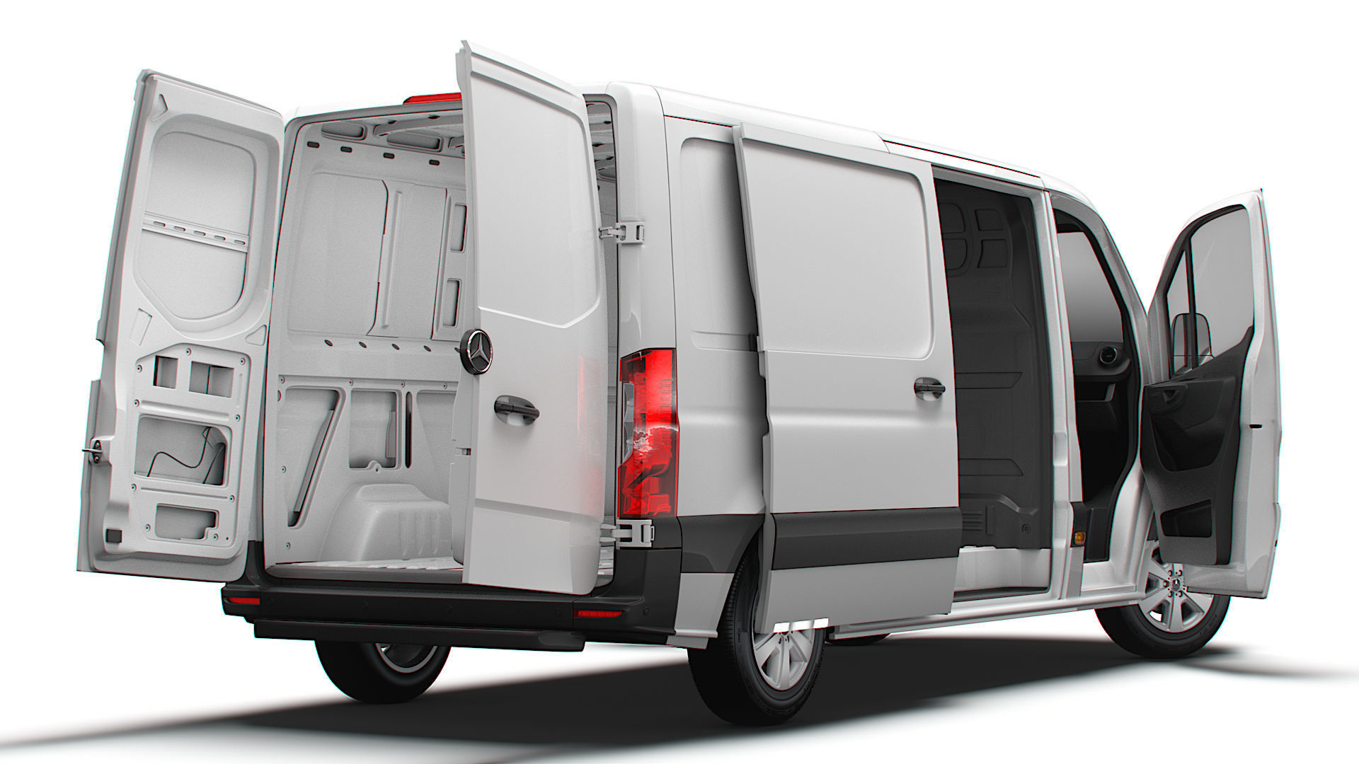 Mercedes Benz eSprinter Panel Van L2H1 FWD HQ Interior 2024 3D model_5