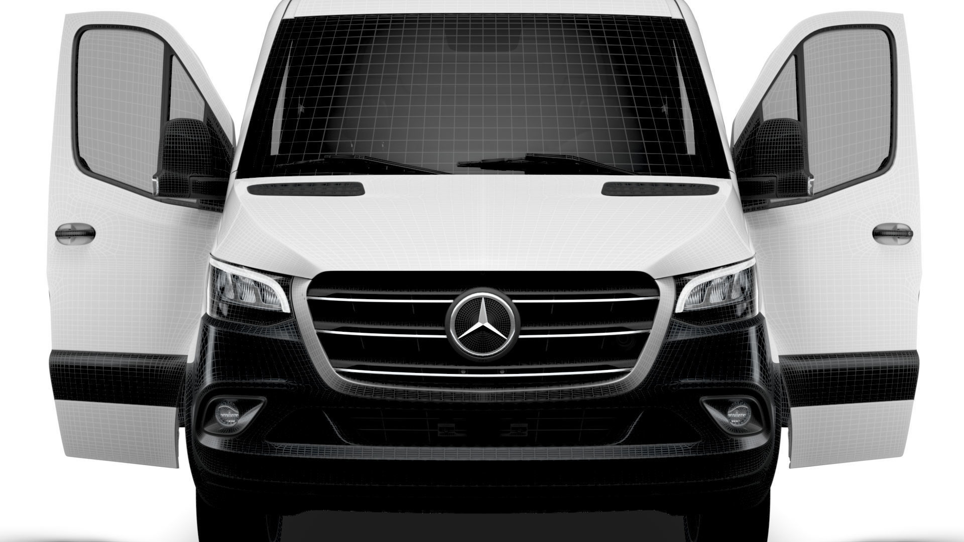 Mercedes Benz eSprinter Panel Van L2H1 FWD HQ Interior 2024 3D model_19