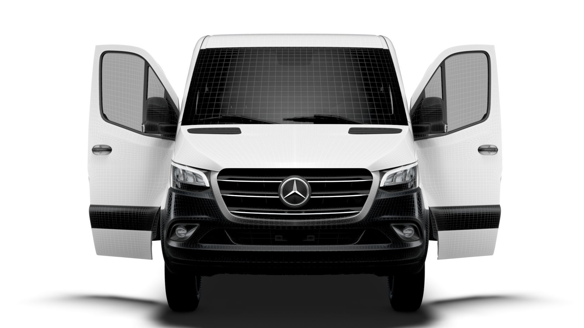 Mercedes Benz eSprinter Panel Van L2H1 FWD HQ Interior 2024 3D model_18