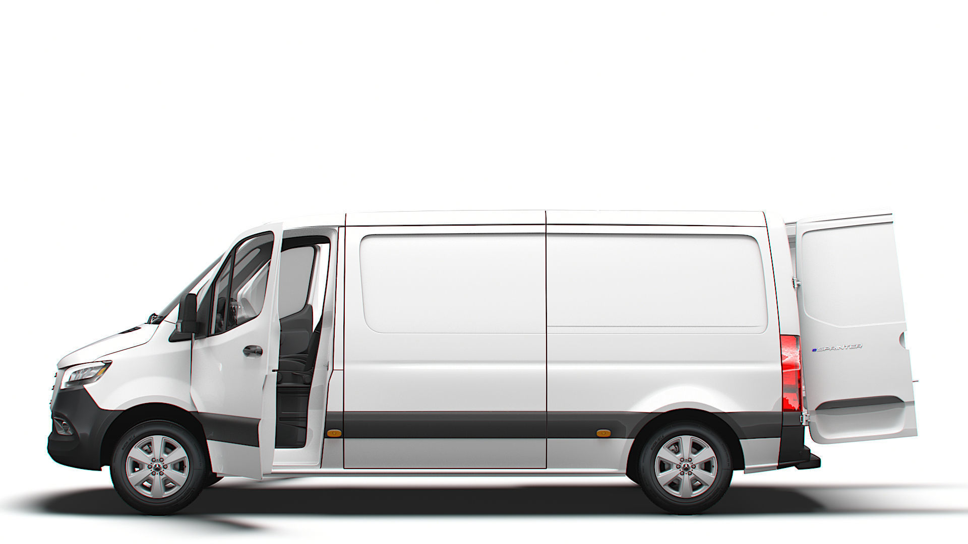 Mercedes Benz eSprinter Panel Van L2H1 FWD HQ Interior 2024 3D model_4