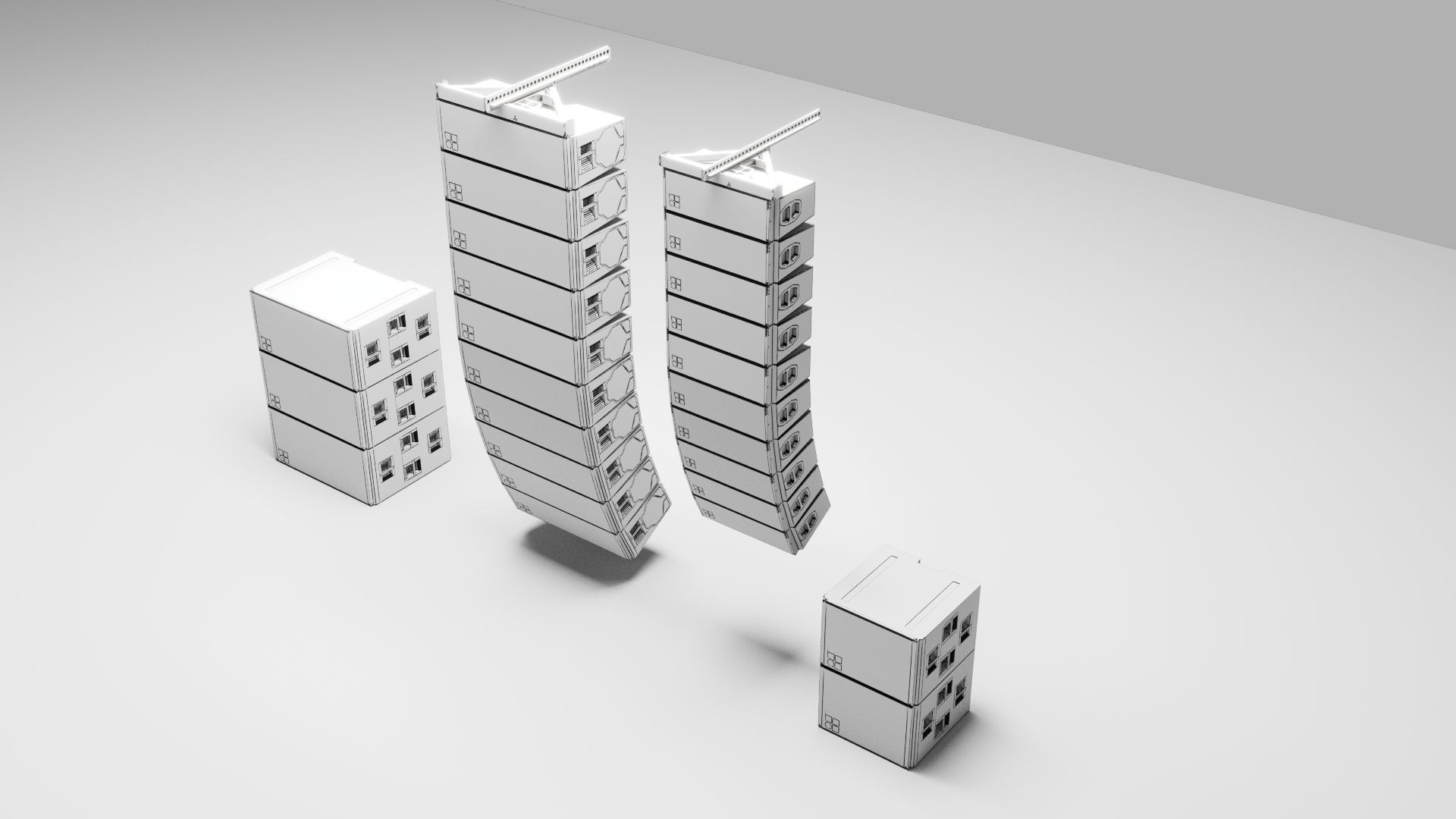 Concert Speakers Line Array DB J and Y Series 3D model_9