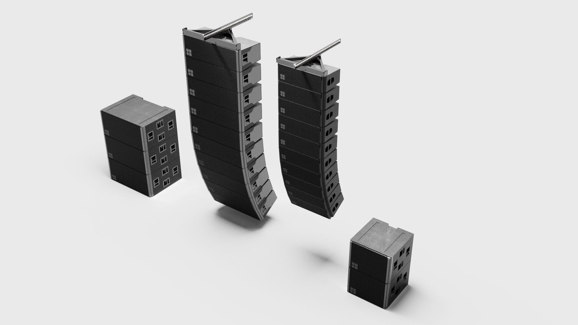 Concert Speakers Line Array DB J and Y Series 3D model_2