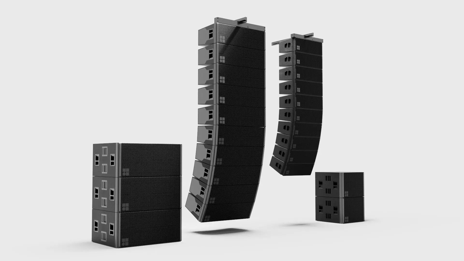 Concert Speakers Line Array DB J and Y Series 3D model_0