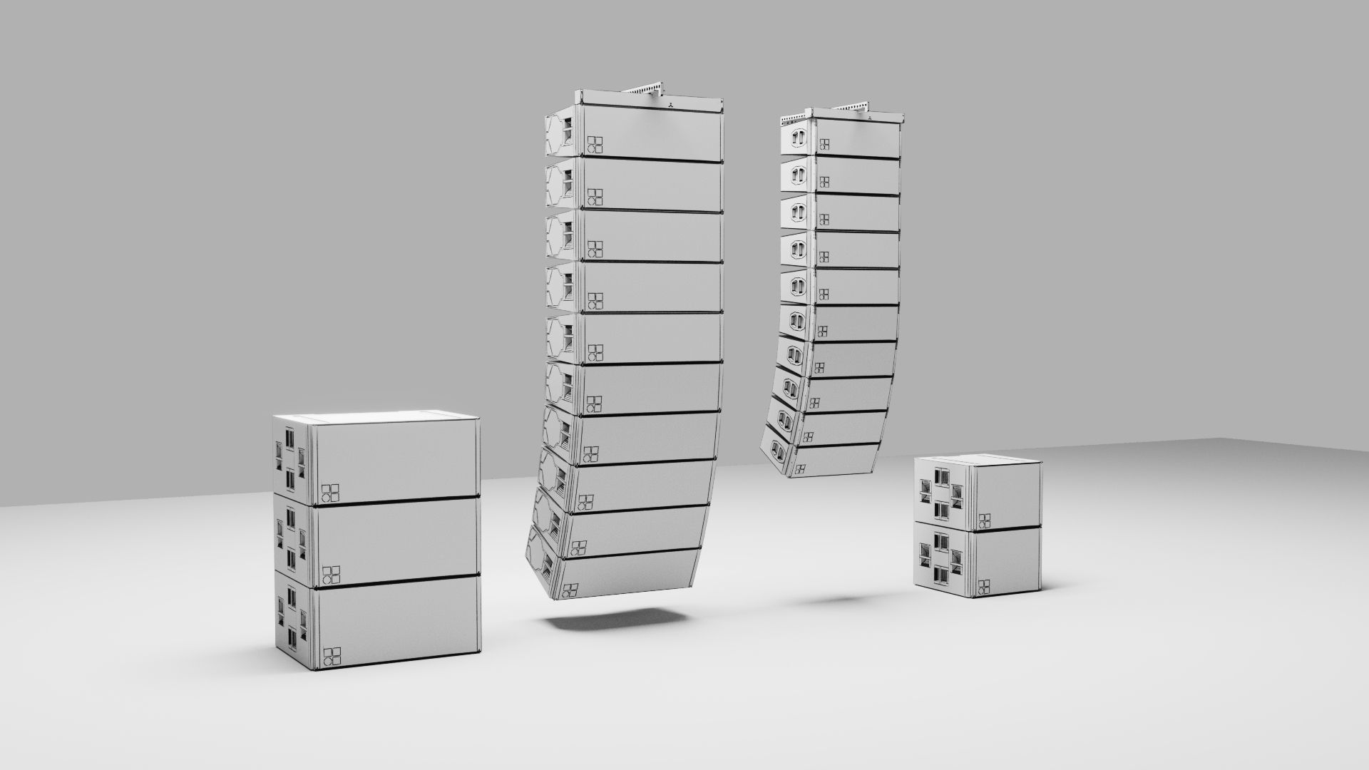 Concert Speakers Line Array DB J and Y Series 3D model_7