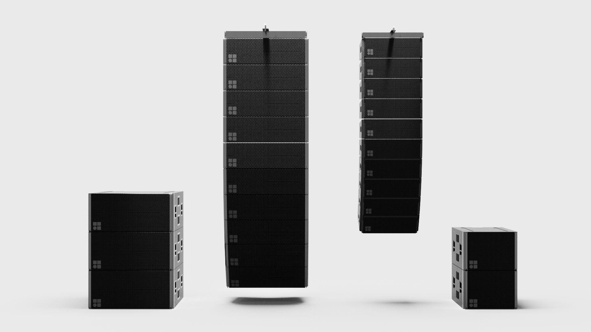 Concert Speakers Line Array DB J and Y Series 3D model_1